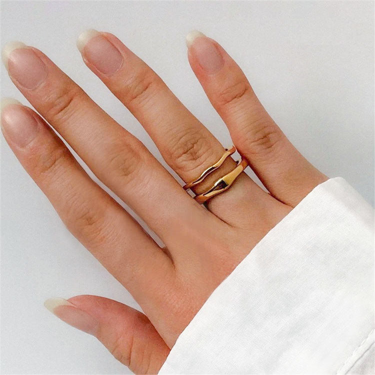 Edith Gold Stacker Ring