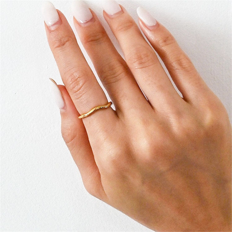 Edith Gold Stacker Ring