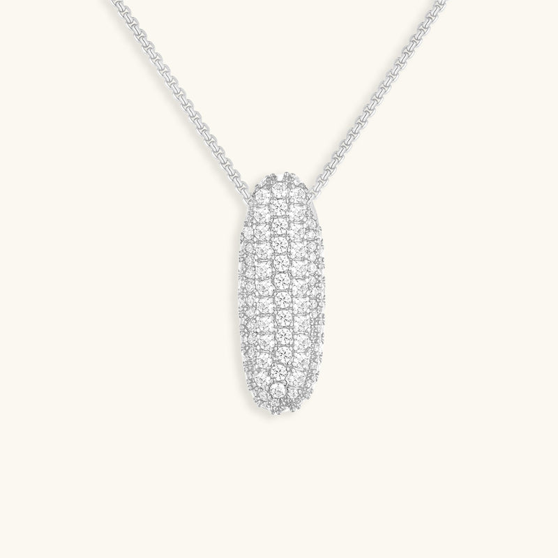 Bubble Initial Diamond Necklace