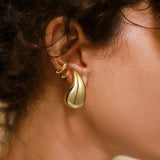Serenity Teardrop Gold Earrings